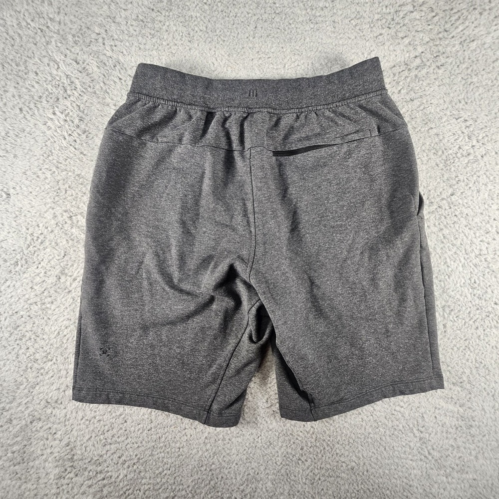 Lululemon Gray City Sweat Shorts Mens M Drawstring Pull On Zip Pockets Logo Gym - Picture 6 of 12